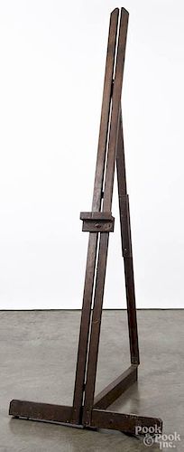 Pine easel, early 20th c., 75'' h.