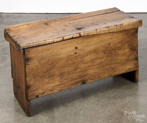 English pine blanket chest, 19th c., 18 1/2'' h., 34'' w.