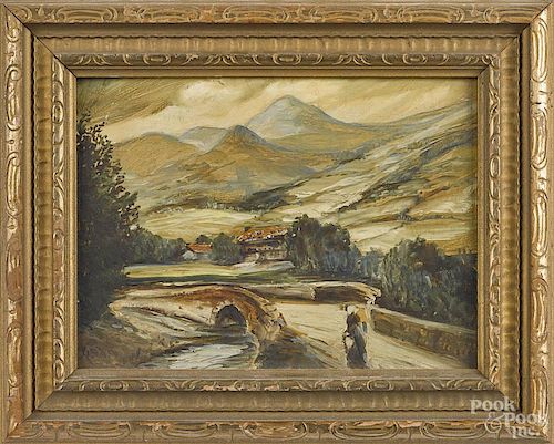 Glenn Franklin Bastain (American 1890- 1966), oil on board landscape, titled Scotch Highlands