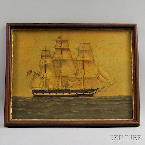 American School, 19th Century      Portrait of the New Bedford Whaling Ship John Carver