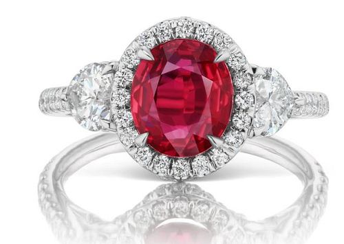 MOZAMBIQUE RUBY RING WITH DIAMONDS