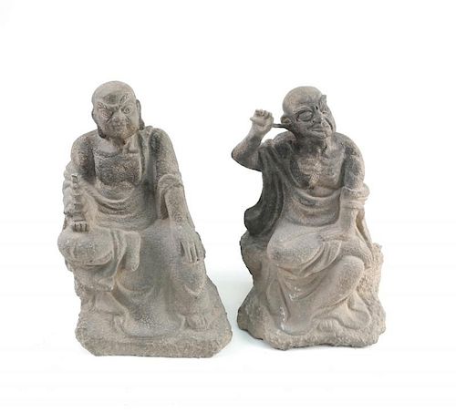 Pair of Chinese Figures of Immortals