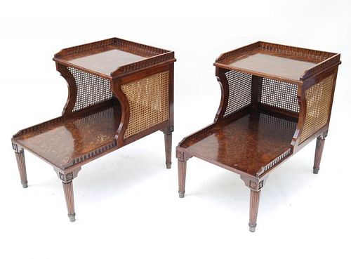 Pair of Regency Style Two Tier Tables