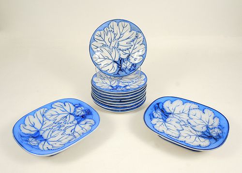 Set of English PearlWare Plates and Compotes.