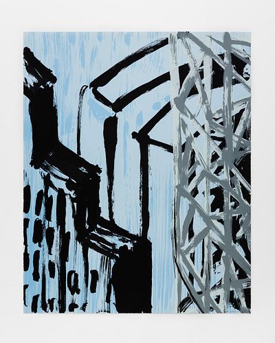 Martha Diamond, "Blue Cityscape", 1985