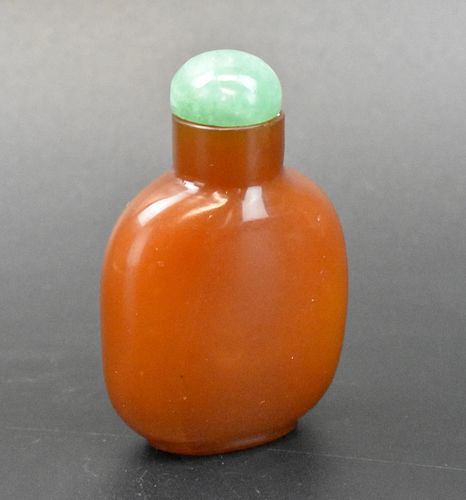 Chinese Peking Glass Carved Snuff Bottle,Qing D.