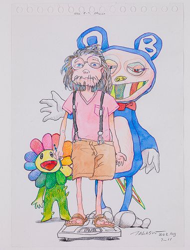 Takashi Murakami, "Me, Flower, and Mr. DOB", 2022