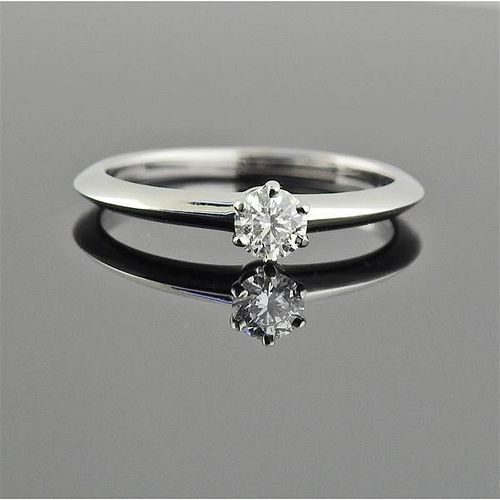 Tiffany & Co 0.25ct Diamond Platinum Engagement Ring sold at auction on ...