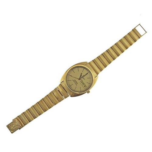 Omega Constellation 1970s 18k Gold Day Date Automatic Watch 168.0057