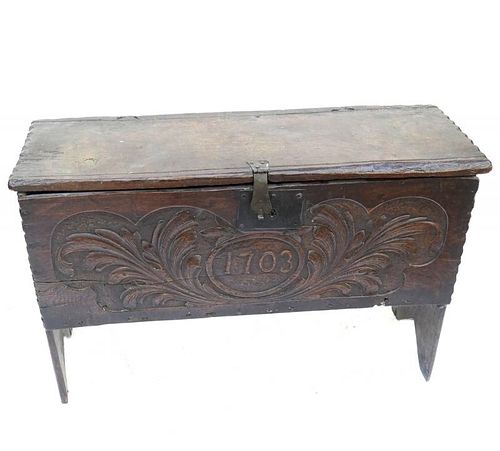 Jacobean-Style Six Board Chest