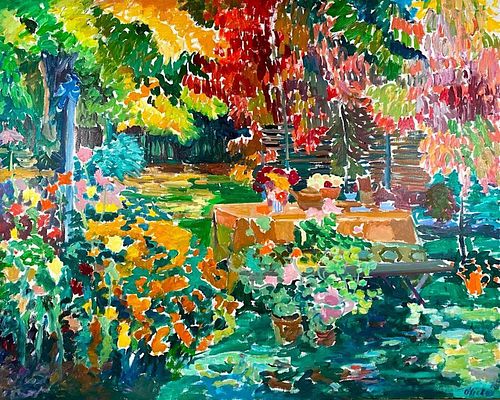 Joseph B. O'Sickey Oil, Autumn Garden