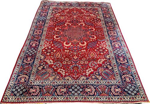 Red Tabriz Carpet 9'6" x 13'6"