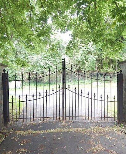 Pair of Cast and Wrought Iron Gates