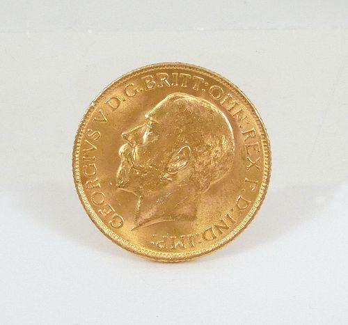 1911 British Gold Sovereign, King George.