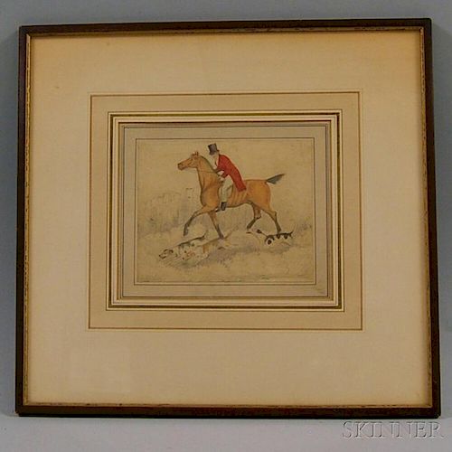 Attributed to Henry Thomas Alken (British, 1785-1851)      Huntsman and Hounds