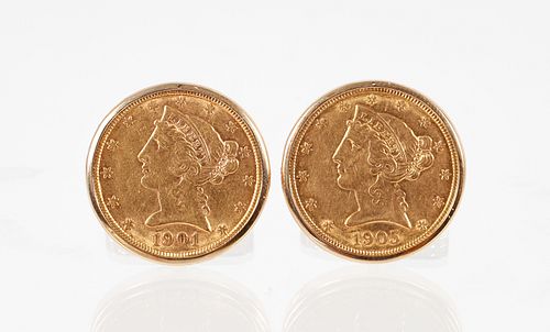 14K Liberty Coin Cufflinks