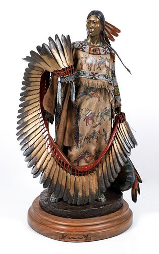 Dave McGary 2006 painted bronze The Honor Dress