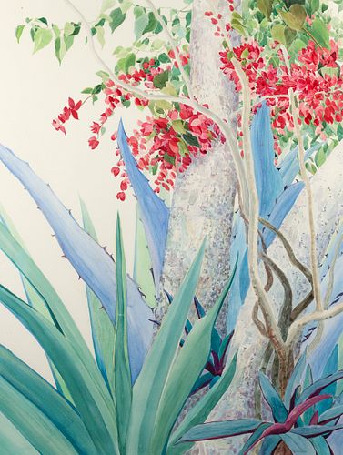Michael Strueber watercolor Tropical Forest Detail