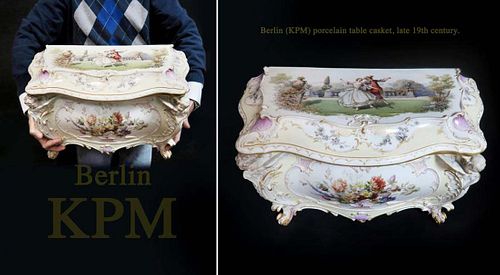 Berlin (KPM) Porcelain Table Casket, Late 19th century