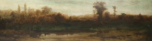 Adolf Schreyer Oil on Board Landscape