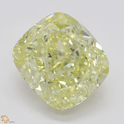 2.02 ct, Natural Fancy Light Yellow Even Color, VS2, Cushion cut Diamond (GIA Graded), Appraised Value: $26,600 
