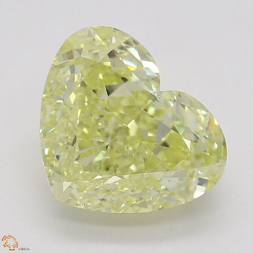 2.01 ct, Natural Fancy Yellow Even Color, VS2, Heart cut Diamond (GIA Graded), Appraised Value: $46,000 