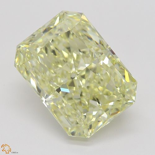 5.43 ct, Natural Fancy Light Yellow Even Color, VS2, Radiant cut Diamond (GIA Graded), Appraised Value: $217,100 