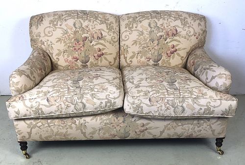 George Smith Floral Upholstered 2- Seater Sofa