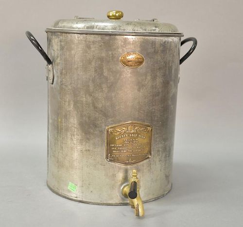 Bourne Golf Club, Tournament Hole Tole water cooler with spigot, by Selby & Co. 66. ht. 15".