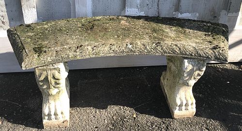 Neo-classical Style Portland Cement Bench