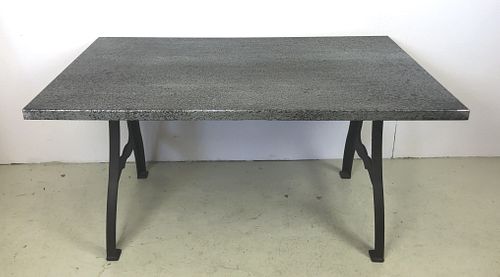 Industrial Style Metal Dining Table