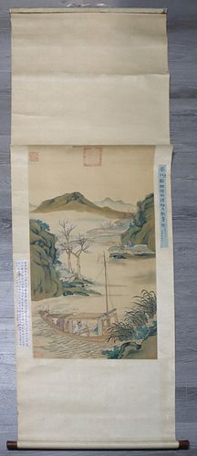 Signed 19th Century Chinese Painted Scroll.