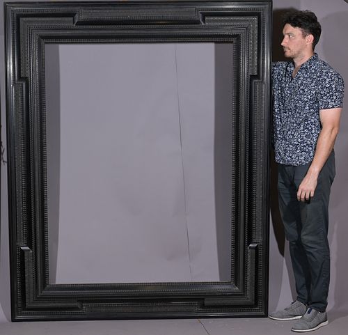 Exceptional Large Ebonized Ripple Frame