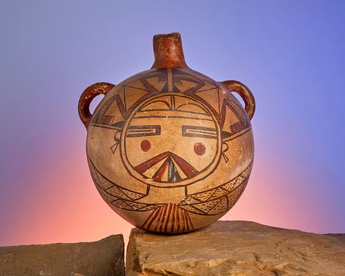 A Hopi pottery canteen, attributed to Nampeyo