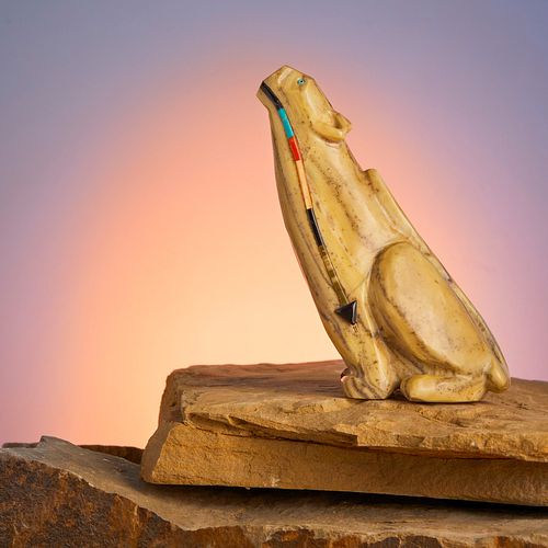 A Navajo carved stone fetish animal