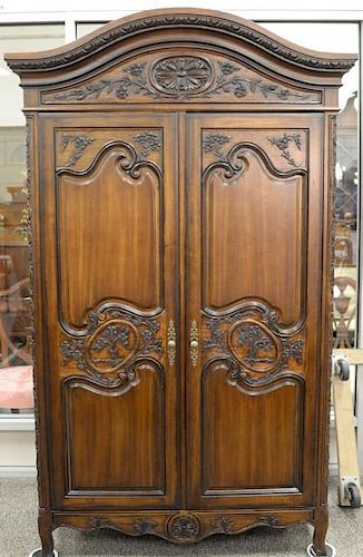 Louis XV style two door cabinet. ht. 89", wd. 48", dp. 22"