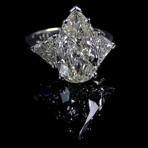 Approx. 5.36 Carat Diamond and Platinum Engagement Ring