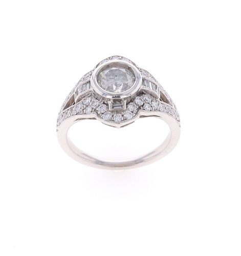 Opulent Art Deco Diamond & Platinum Ring