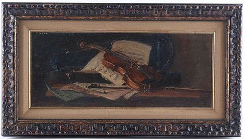 Bernt Clüver (1897-1941) Violinist Oil on Canvas