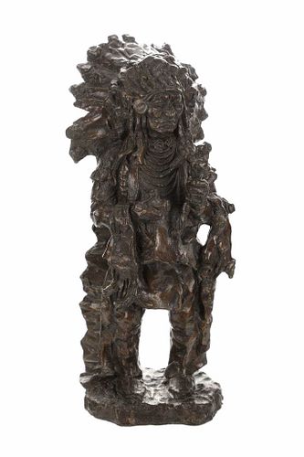 Gary Schildt 1938 - 2021) Sitting Bull Bronze