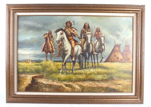 Troy Anderson Original Oil of Native Americans