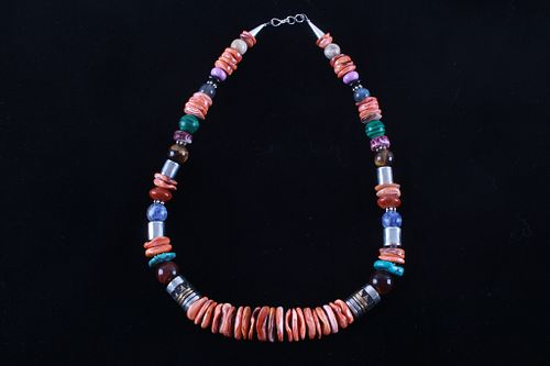 Navajo Tommy Singer Spiny Turquoise Necklace