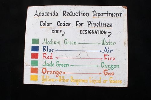 Montana Anaconda Reduction Department Sign