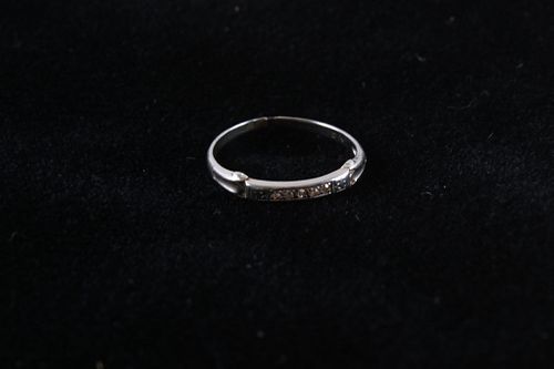 Art Deco European Diamond & 18k White Gold Ring