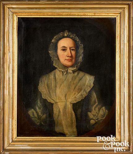 Oil on canvas portrait of a woman, ca. 1820