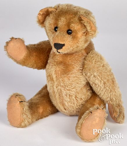Jointed mohair squeaker teddy bear, early 20th c.