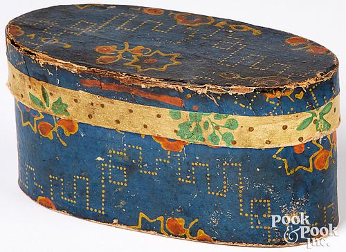 Pennsylvania oval wallpaper box, early 19th c.