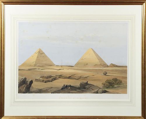 David Roberts (1796-1864): Pyramids of Geezeh