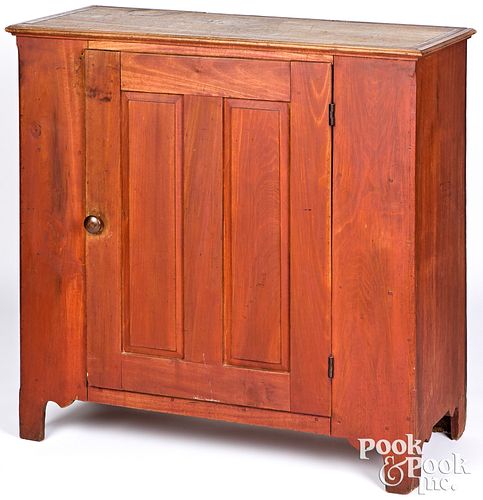 Pennsylvania stained poplar jelly cupboard, 19th c