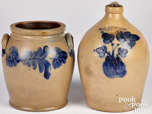 Two pieces of Pennsylvania stoneware, 19th c.
